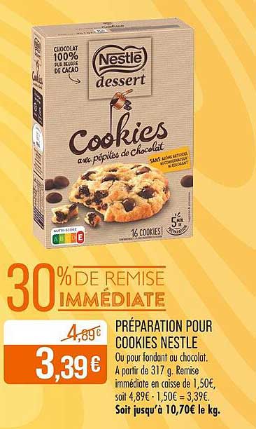 préparation pour cookies nestle