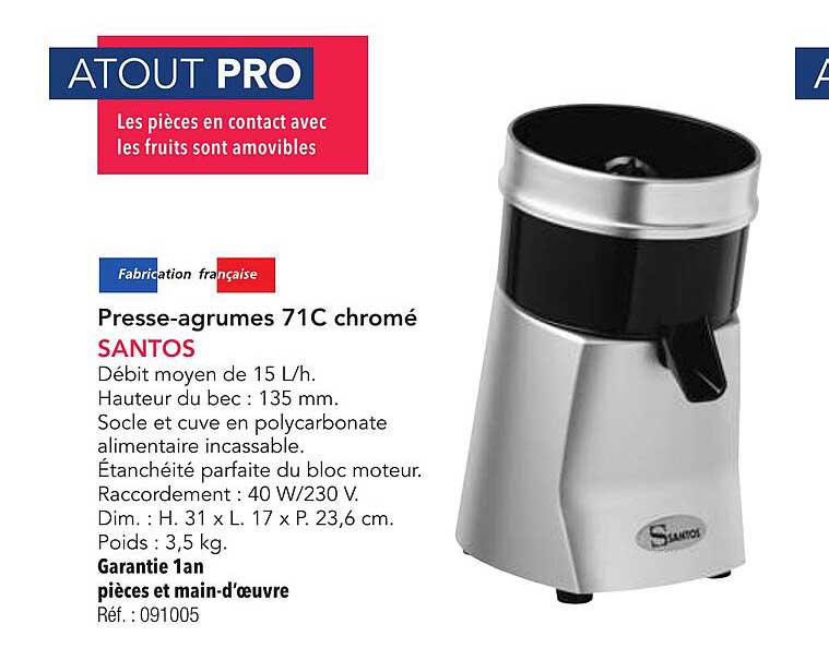 Presse-agrumes 71C chromé
