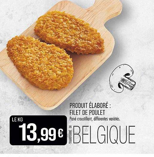 Produit élaboré : filet de poulet