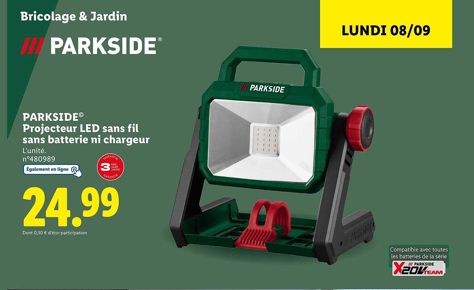 PROJECTEUR LED SANS FIL SANS BATTERIE NI CHARGEUR