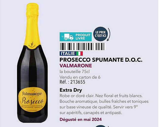 PROSECCO SPUMANTE D.O.C. VALMARONE