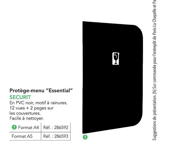 Protège-menu "Essential"