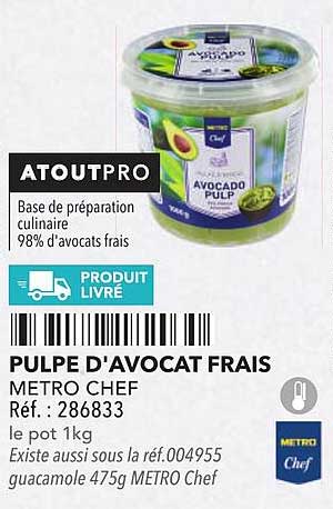 PULPE D'AVOCAT FRAIS