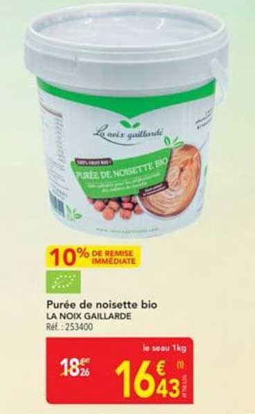Purée de noisette bio