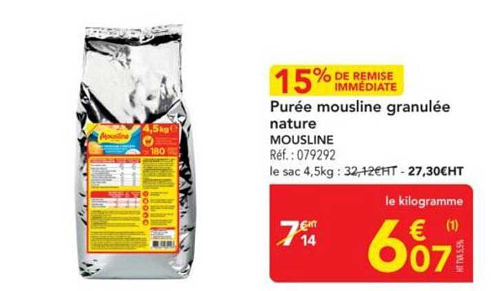 Purée mousline granulée nature