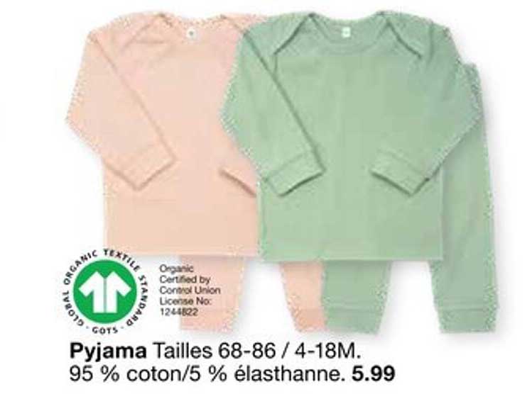 Pyjama Tailles 68-86 / 4-18M.