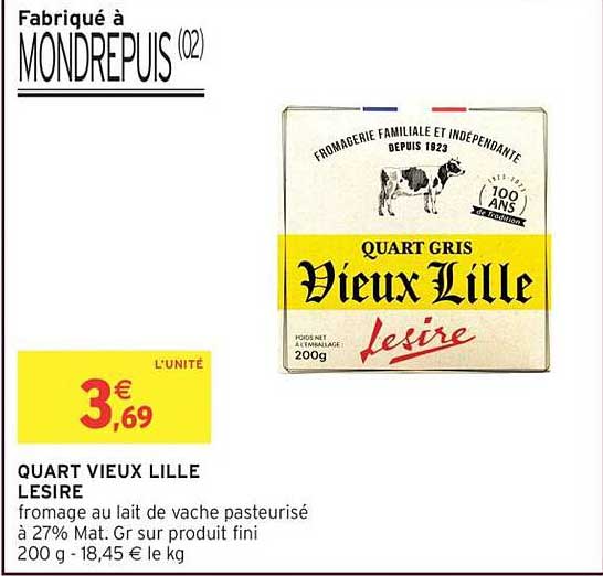 QUART VIEUX LILLE LESIRE