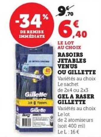RASOIRS JETABLES VENUS OU GILLETTE
