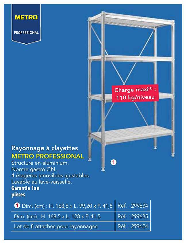 Rayonnage à clayettes METRO PROFESSIONAL