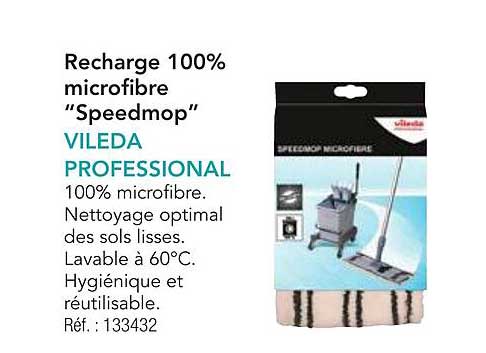 Recharge 100% microfibre “Speed mop” VILEDA PROFESSIONAL
