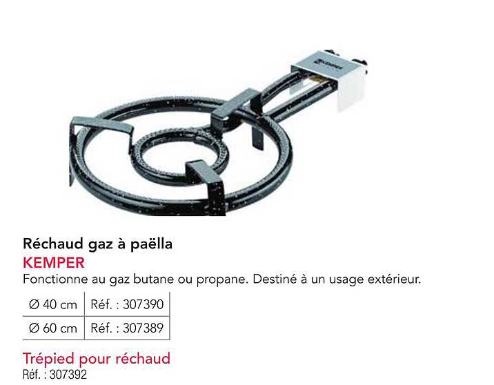 Réchaud gaz à paëlla KEMPER