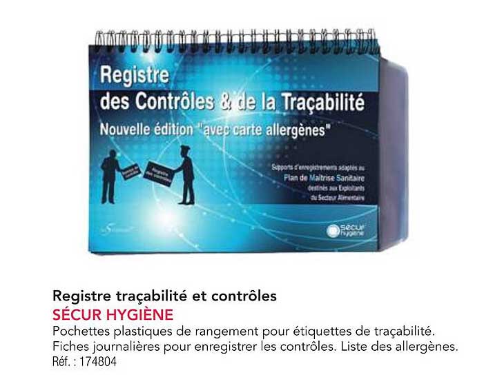 Registre traçabilité et contrôles