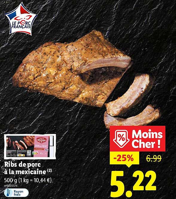 Ribs de porc à la mexicaine