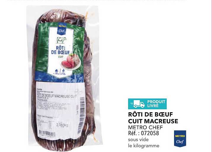 RÔTI DE BŒUF CUIT MACREUSE