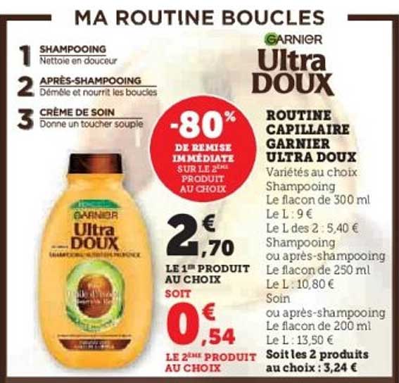 ROUTINE CAPILLAIRE GARNIER ULTRA DOUX