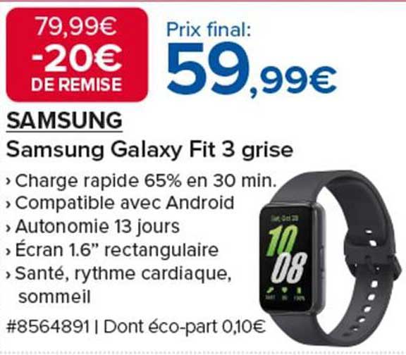 Samsung Galaxy Fit 3 grise