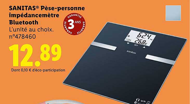 SANITAS® Pèse-personne impédancemètre Bluetooth