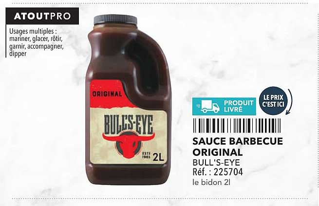 SAUCE BARBECUE ORIGINAL BULL'S-EYE 2L