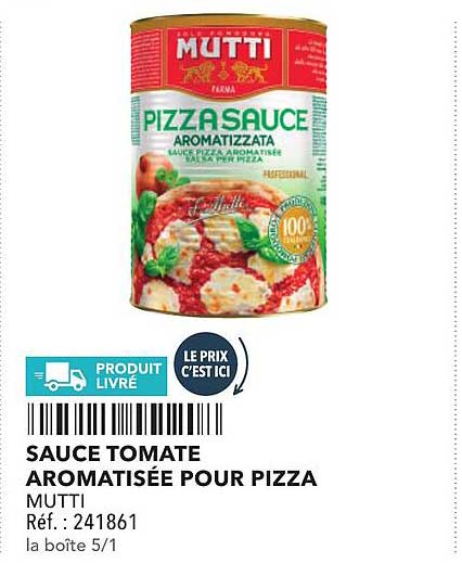 SAUCE TOMATE AROMATISÉE POUR PIZZA