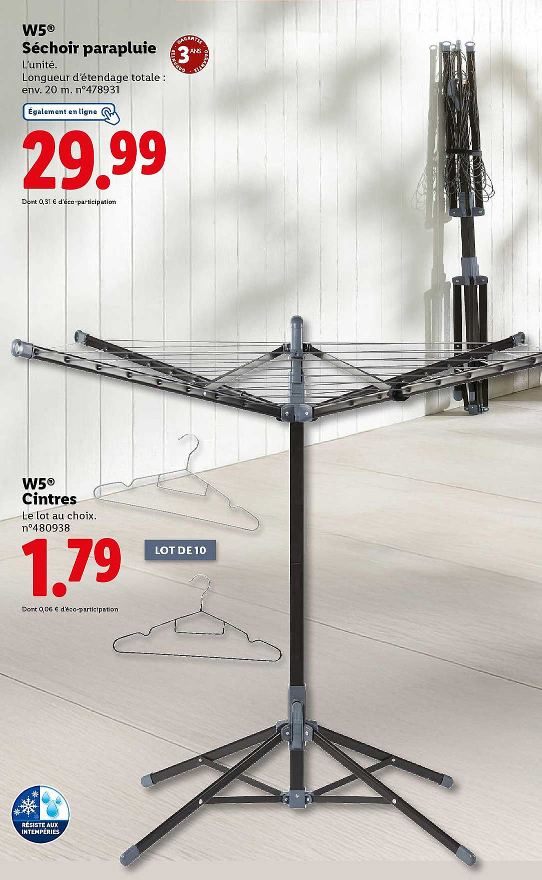 Séchage parapluie W5®