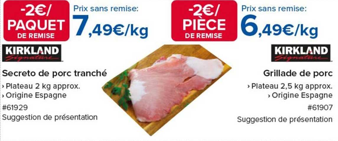 Secret de porc tranché - Grillage de porc