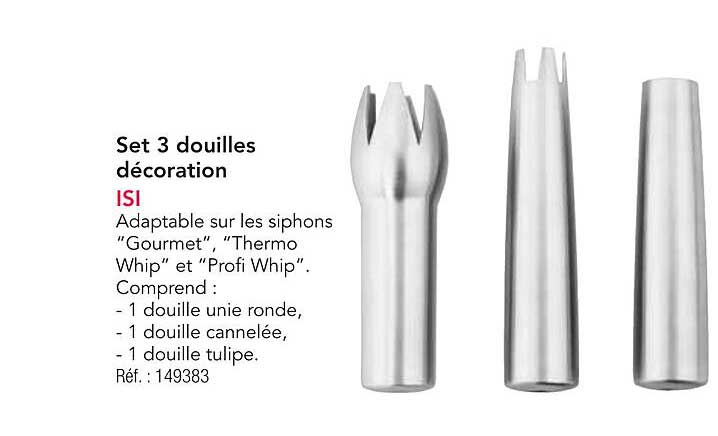 Set 3 douilles décoration