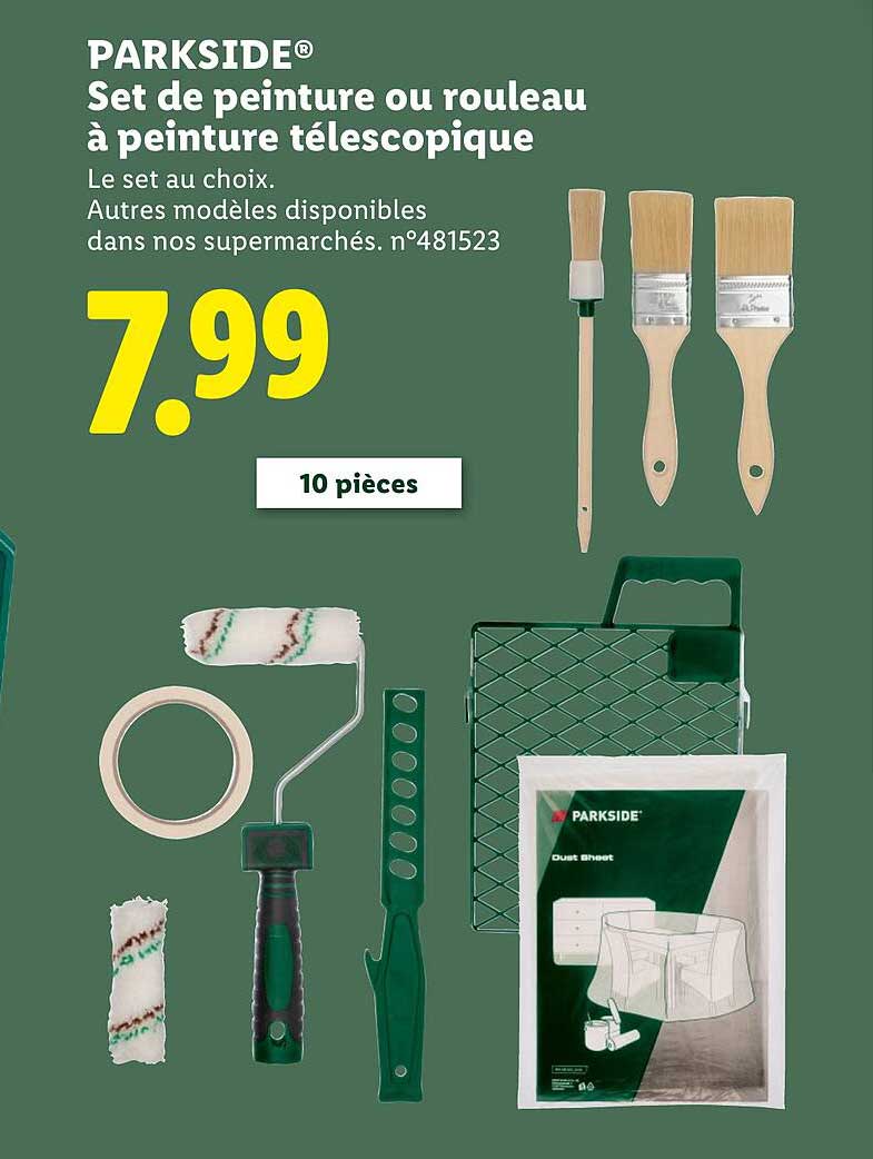 Set de peinture ou rouleau à peinture télescopique