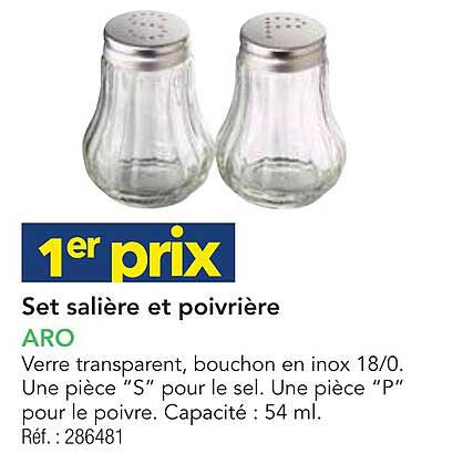 Set salière et poivrière