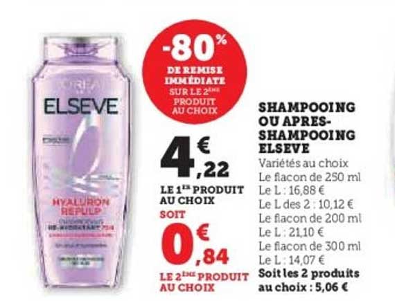 SHAMPOOING OU APRÈS-SHAMPOOING ELSEVE