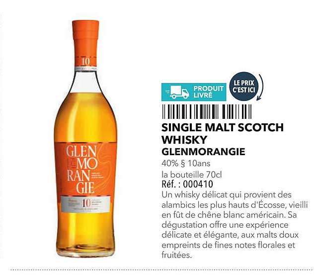 SINGLE MALT SCOTCH WHISKY GLENMORANGIE