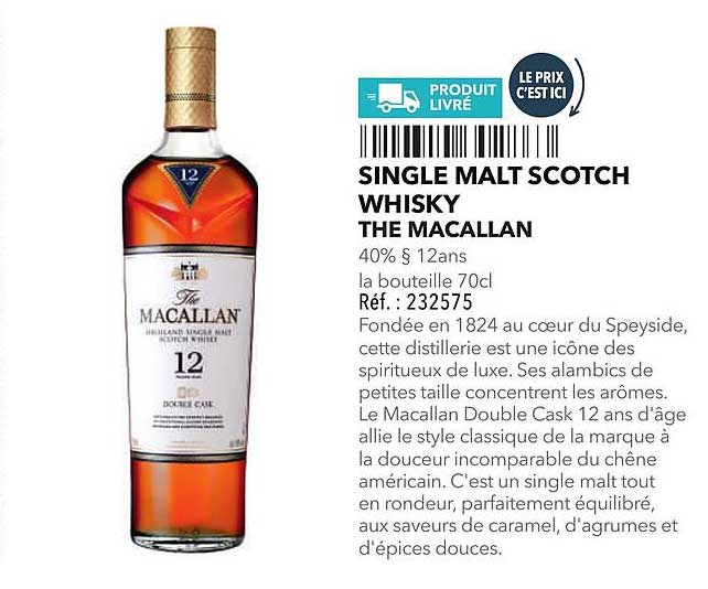 SINGLE MALT SCOTCH WHISKY THE MACALLAN