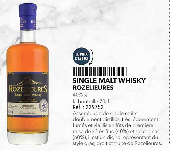 SINGLE MALT WHISKY ROZELIEURES