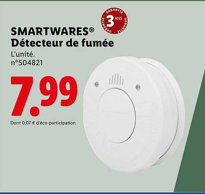 SMARTWARES® Détecteur de fumée