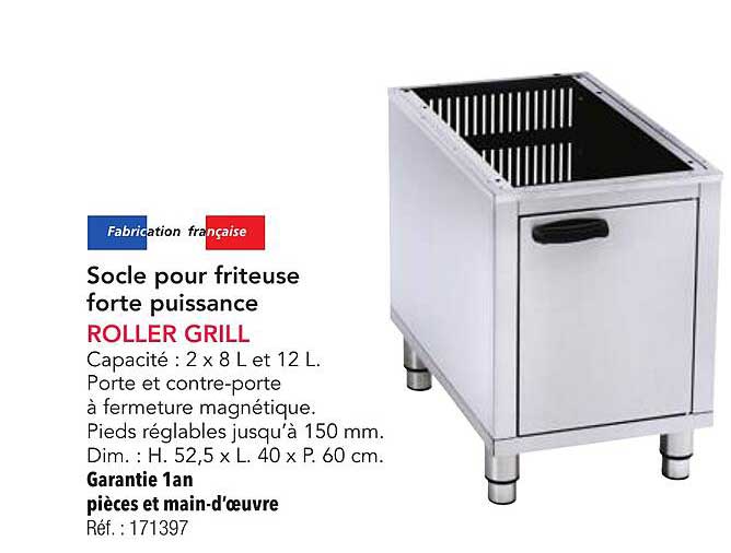 Socle pour friteuse forte puissance ROLLER GRILL