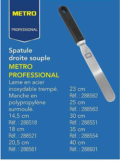 Spatule droite souple METRO PROFESSIONAL