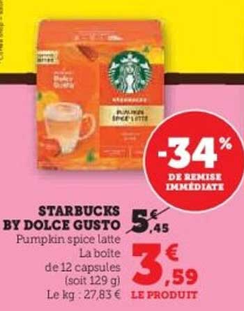 STARBUCKS BY DOLCE GUSTO PUMPKIN SPICE LATTE