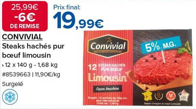 Steaks hachés pur boeuf limousin