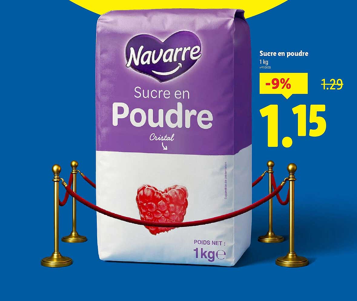 Sucre en Poudre 1 kg - Navarre