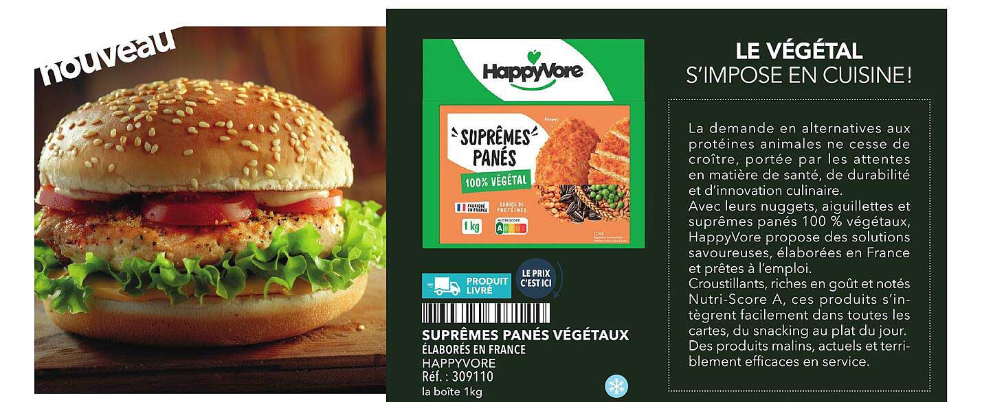SUPRÈMES PANÉS VÉGÉTAUX
