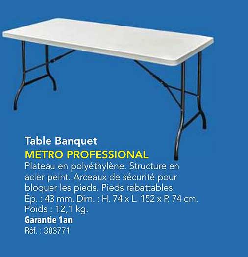 Table Banquet METRO PROFESSIONAL