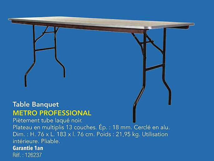 Table Banquet METRO PROFESSIONAL
