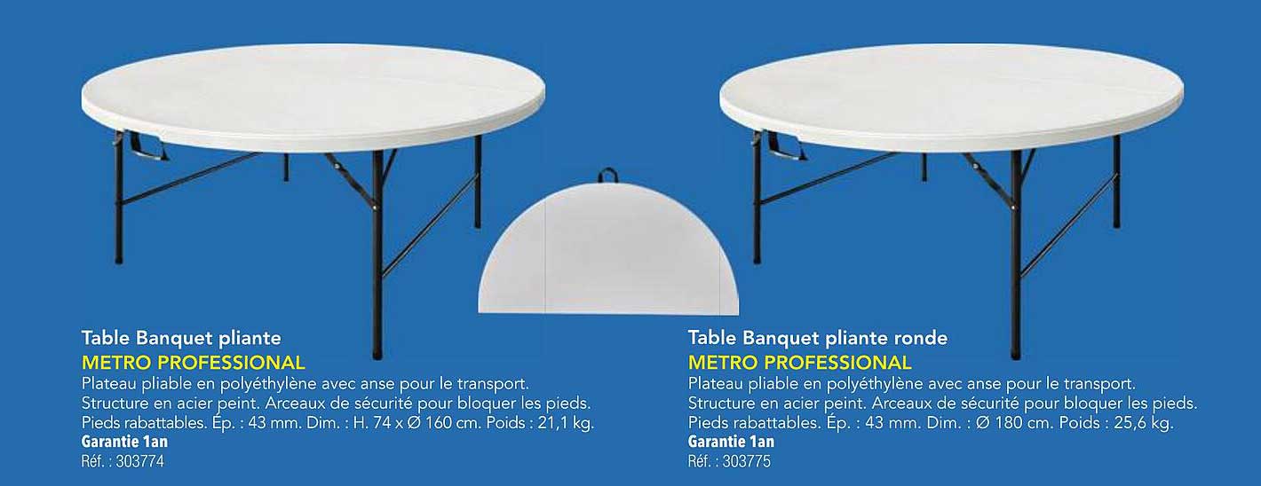 Table Banquet pliante METRO PROFESSIONAL