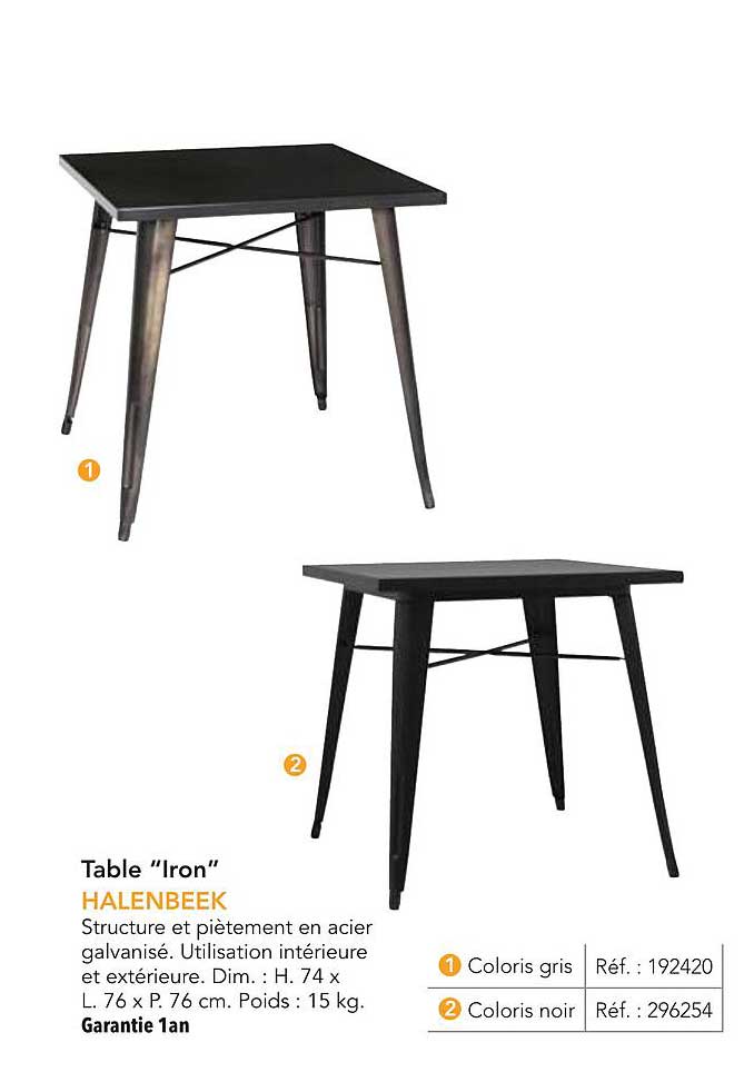 Table "Iron" HALENBEEK