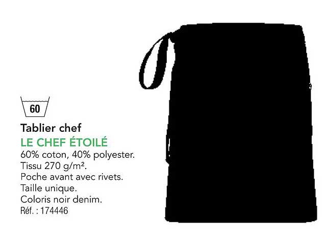 Tablier chef LE CHEF ÉTOILÉ