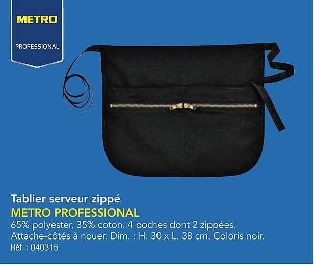 Tablier serveur zippé METRO PROFESSIONAL