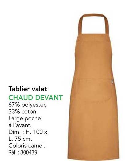 Tablier valet CHAUD DEVANT
