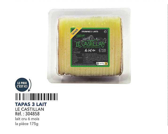 TAPAS 3 LAIT