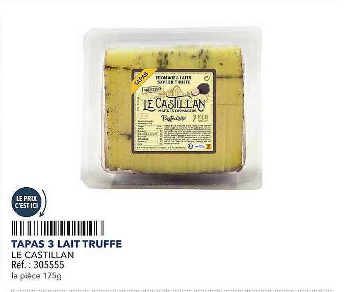 TAPAS 3 LAIT TRUFFE