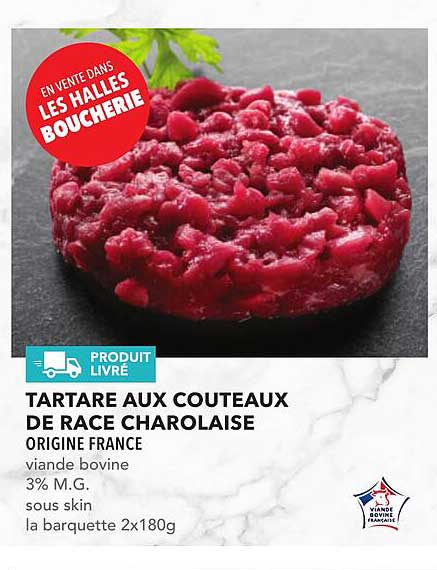 TARTARE AUX COUTEAUX DE RACE CHAROLAISE