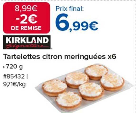 Tartelettes citron meringuées x6